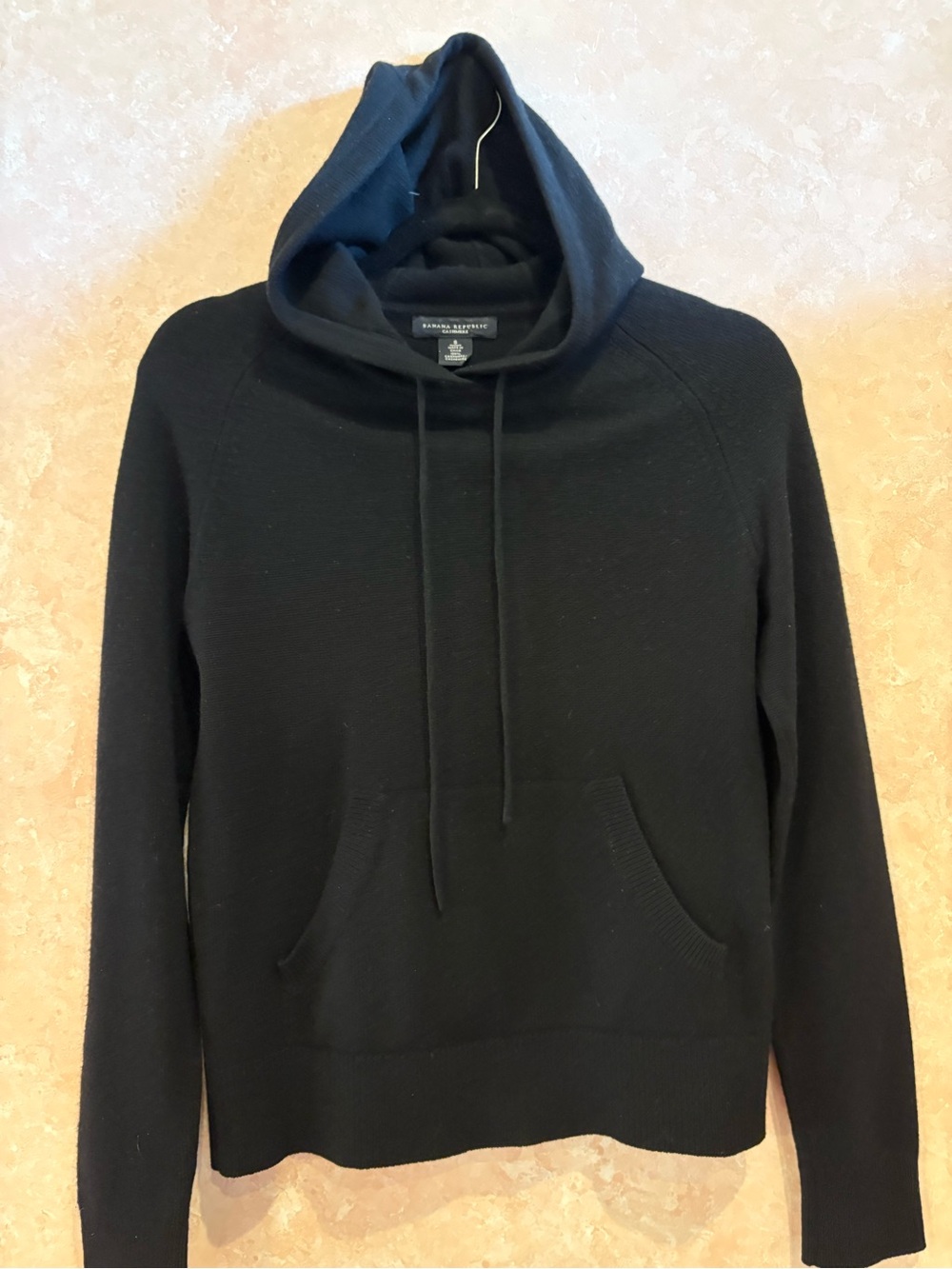 Banana Republic Black Hooded Knit Sweater